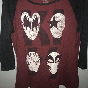 KISS Baseball Tee